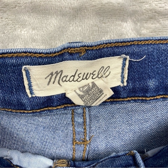 Madewell 9" Mid Rise Skinny Jean Size 29 Raw Hem Button Fly - Picture 7 of 9